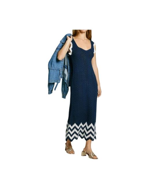 Pepe Jeans Blue Midi Dresses