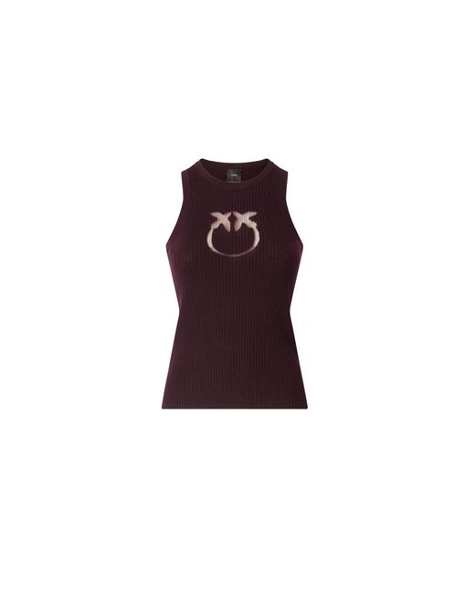Pinko Mouwloze Tops in het Purple