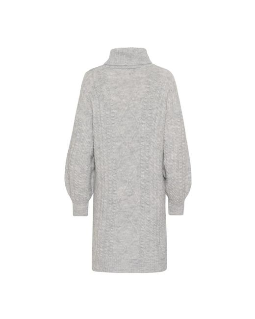 Cream Kleedjes ,Grijs ,Leer Zomerjurken in het Gray