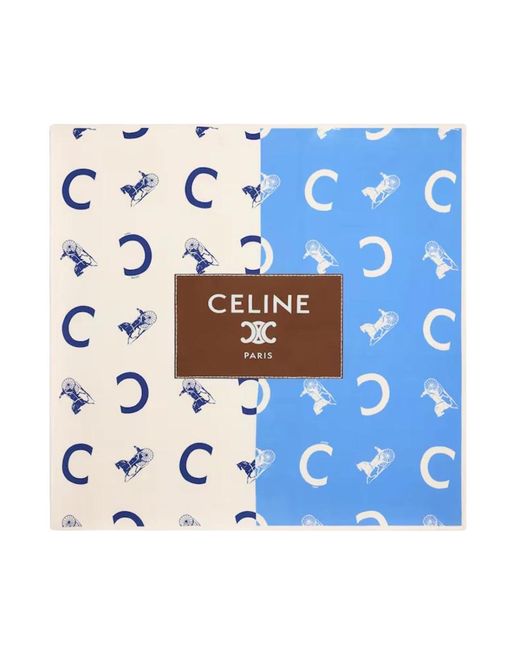 Silky Scarves Céline de color Blue