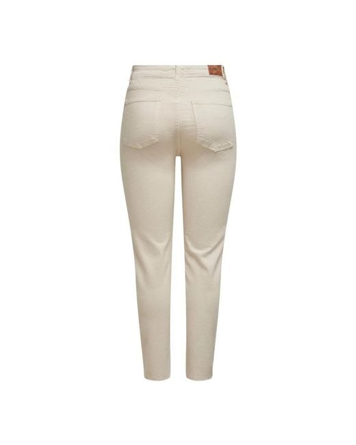 ONLY Natural Cropped Trousers