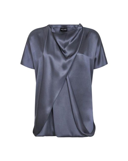 Giorgio Armani Blue Blouses
