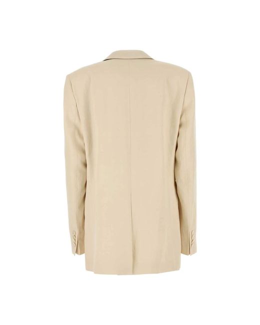 Stella McCartney Jassen ,Ivoor Viscose Blend Blazer in het Natural