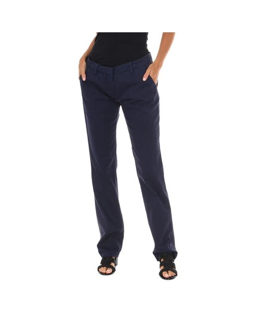 Met Chino Broek Rechte Snit in het Blue