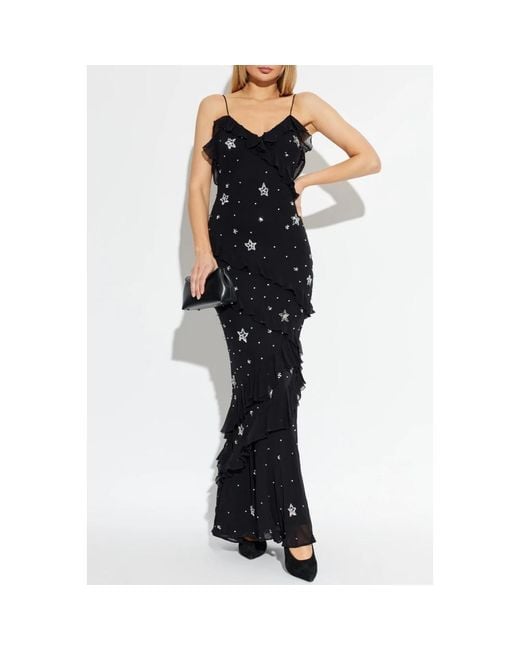 LoveShackFancy Kleedjes ,Zwart ,Leer Rialto Dress in het Black