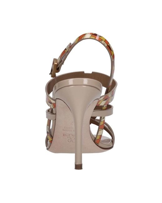 Fabi Brown High Heel Sandals