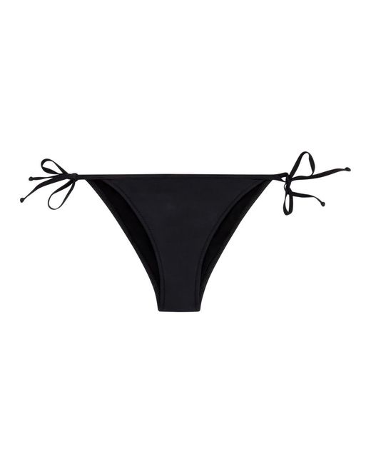 Slip bikini in nylon con maxi logo di DIESEL in Black