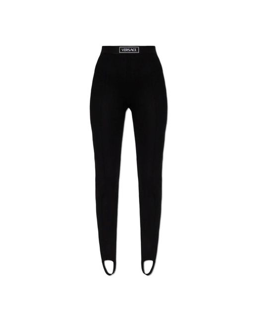 Versace Legging Met 90S Vintage Logo in het Black