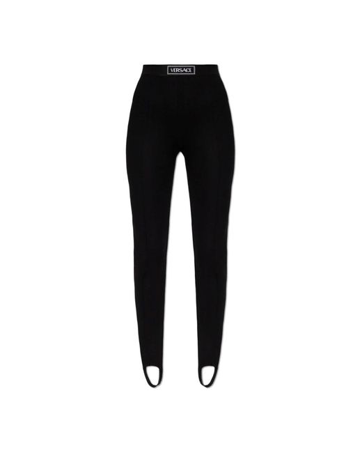 Versace Legging Met 90S Vintage Logo in het Black