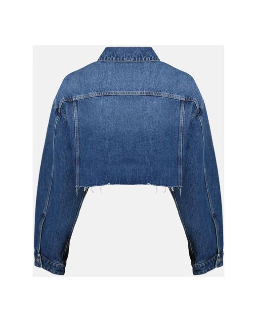 Miu Miu Blue Cropped Denim Jacket
