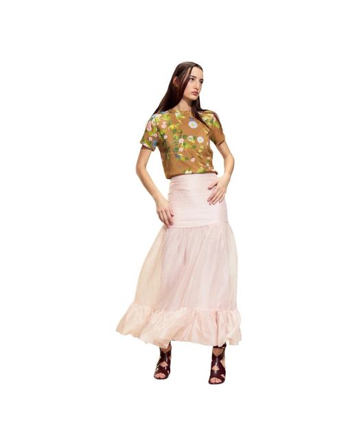 Cynthia Rowley Pink Serafina Seidenrock