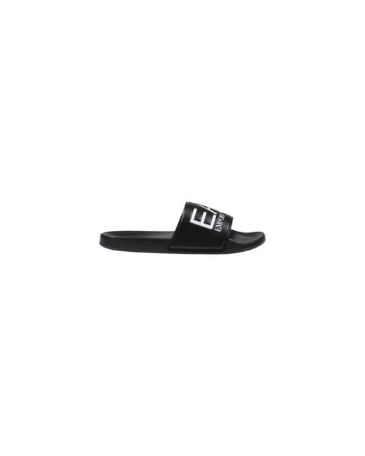 EA7 Black Sliders for men