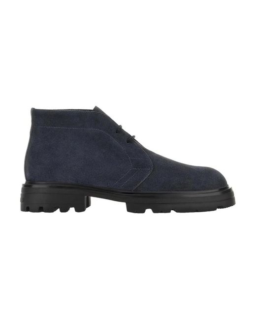 Hogan Blue Lace-Up Boots for men