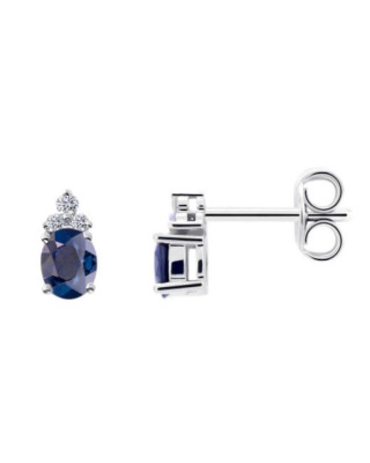 ONE ELEMENT Blue Goldohrringe Mit Saphir Und Diamanten