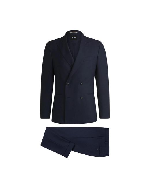 HUGO Double Breasted Suits in het Blue voor heren