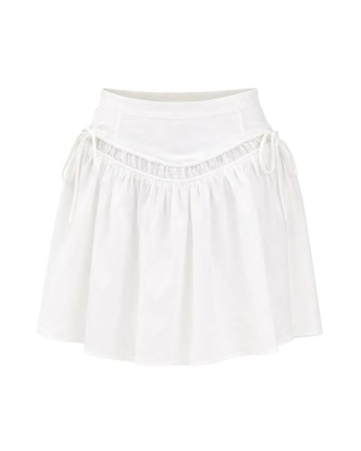Pinko White Short Skirts