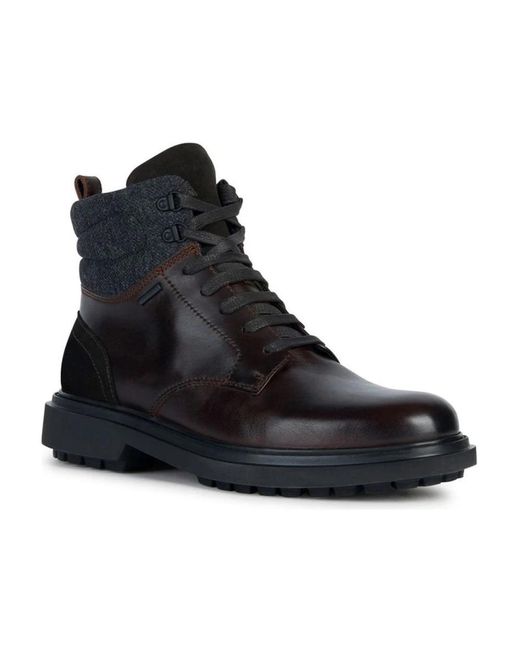 Geox Black Lace-Up Boots for men