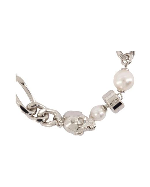 Bracelets McQueen de hombre de color Metallic