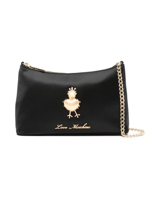 Love Moschino Zwarte Schoudertas Voor Vrouwen in het Black