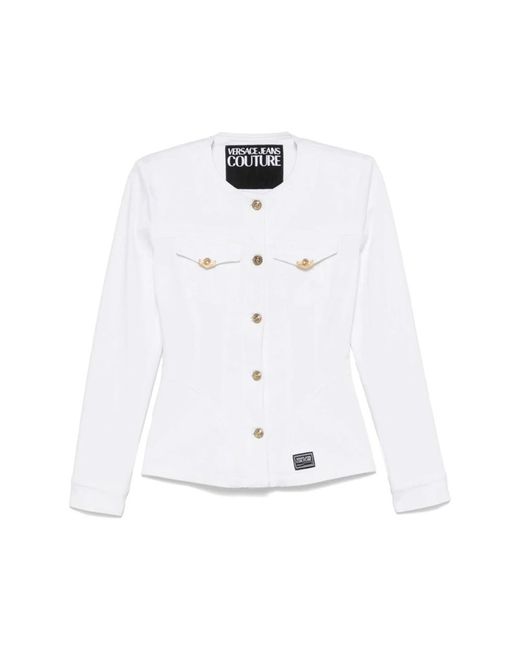 Versace Jeans Couture White Denim Jackets