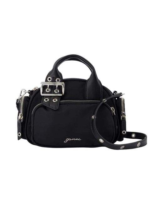 Ganni Kleine Crossbody Tas in het Black