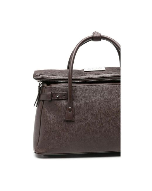 Maison Margiela Black Luxuriöse Lederhandtasche