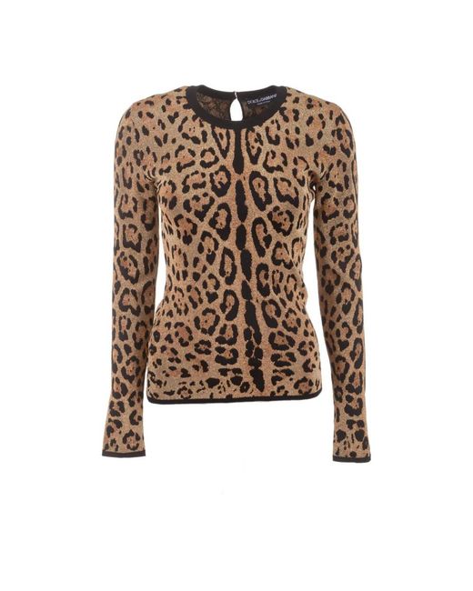 Dolce & Gabbana Dierenprint Trui in het Brown