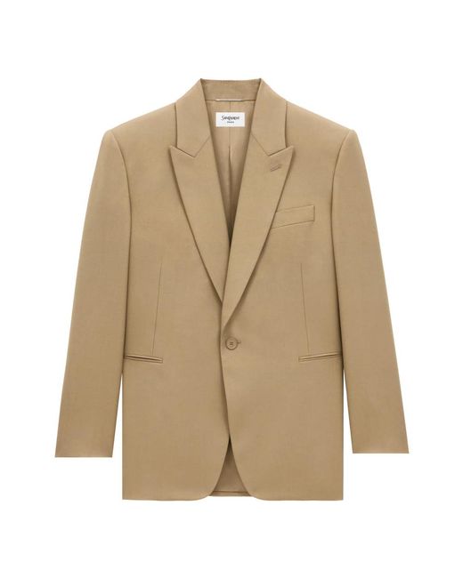 Saint Laurent Jasje Van Wolgabardine in het Natural voor heren