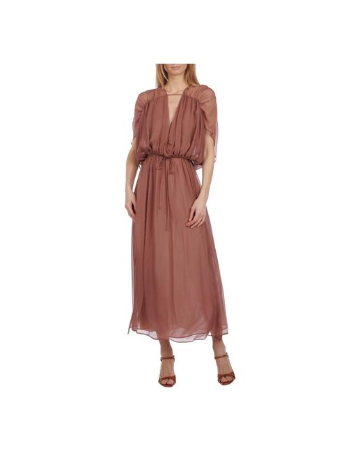 Erika Cavallini Semi Couture Brown Casual Dresses