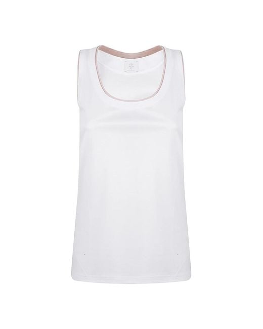 Eleventy White Sleeveless Tops