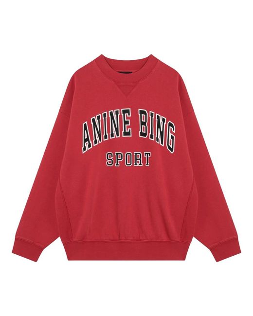 Crewneck Sweatshirt, Mujer, Talla Anine Bing de color Red