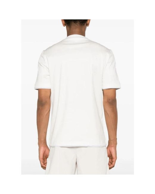 Brunello Cucinelli Schichtiger baumwoll-t-shirt in White für Herren