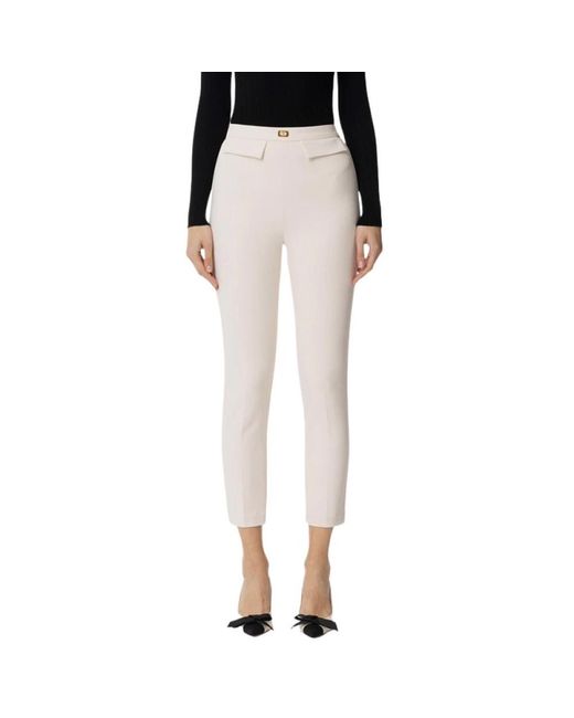 Elisabetta Franchi Black Cropped Trousers
