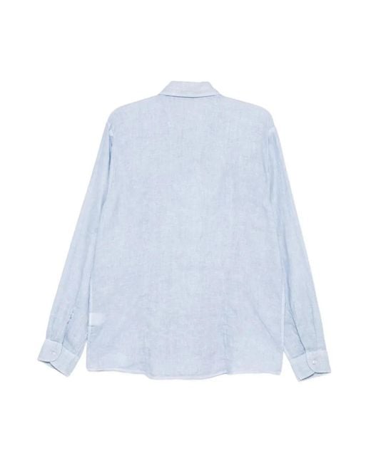 Gran Sasso Blue Casual Shirts for men