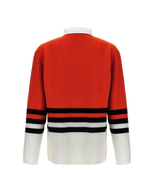 Wales Bonner Red Round-Neck Knitwear for men