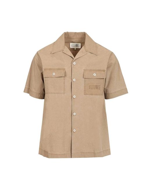 MM6 by Maison Margiela Natural Short Sleeve Shirts for men