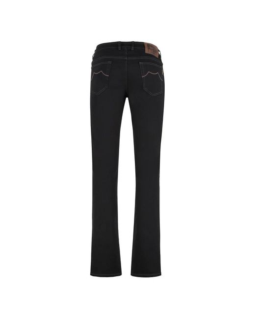 Moorer Black Slim Fit Jeans for men