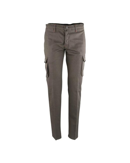 Kiton Gray Slim-Fit Trousers for men