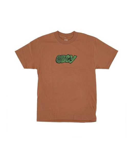 Obey Tops ,Bruin ,Katoen Klassieke City Watch Dog Tee Bruin in het Brown voor heren