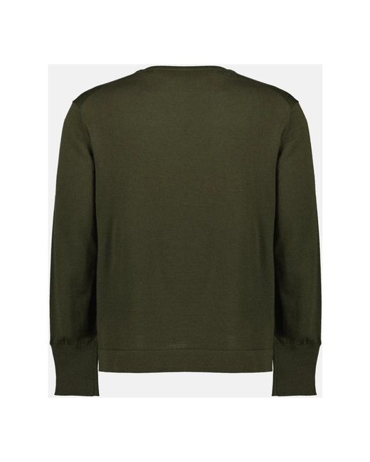 Officine Generale Green Round-Neck Knitwear for men