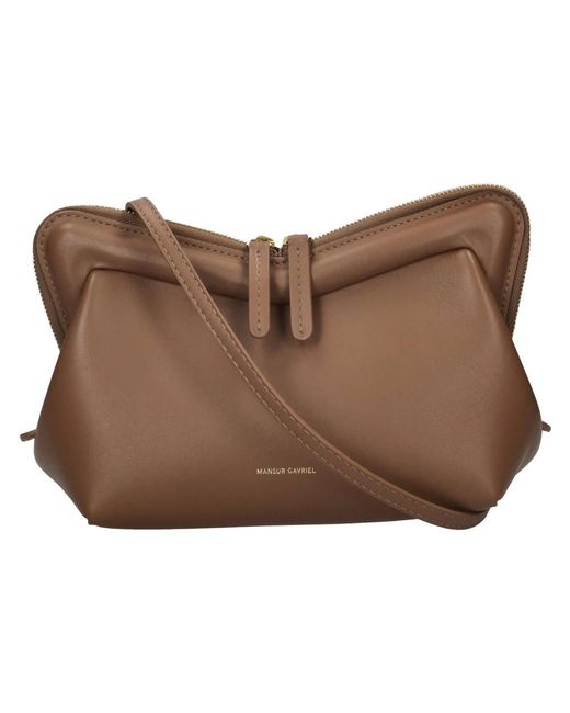 Mansur Gavriel Mini M Frame Bag in het Brown