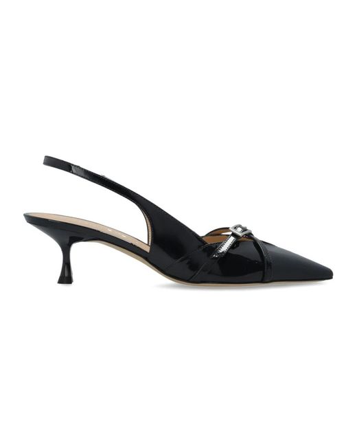 Stuart Weitzman Schoenen ,Zwart ,Leer Georgie Slingback 50 in het Black