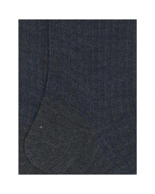 Gallo Herren Lange Woll- Und Baumwollsocken Twin Rib in Blue für Herren