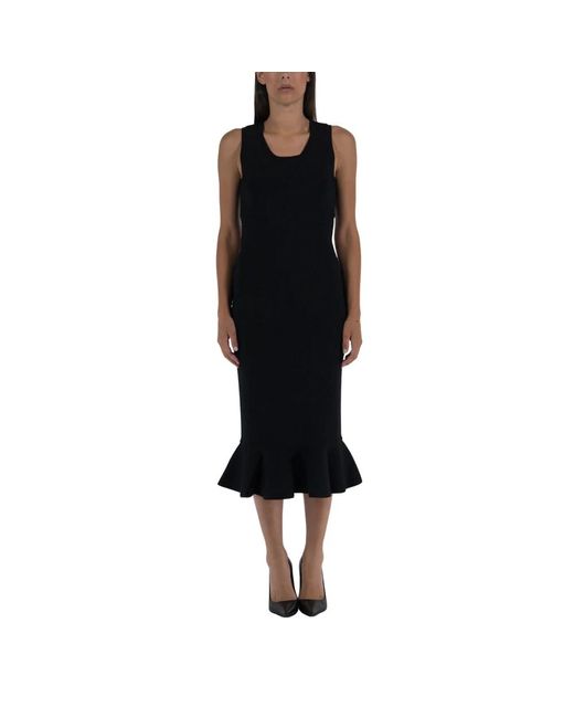 Midi Dresses J.W. Anderson de color Black