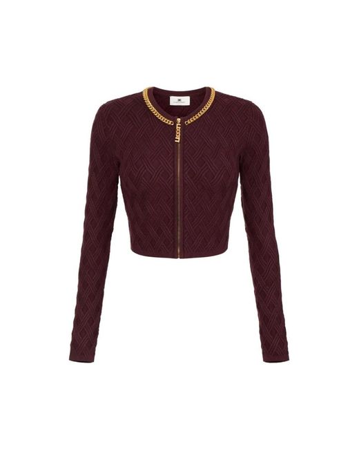 Cardigans Elisabetta Franchi de color Purple