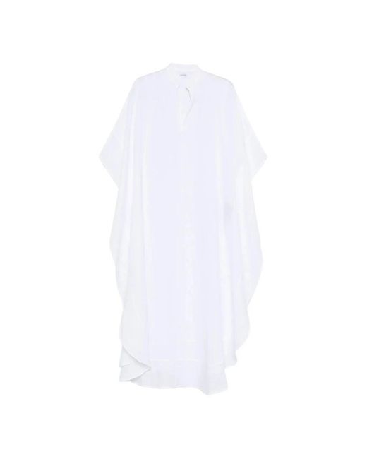 120% Lino White Maxi Dresses