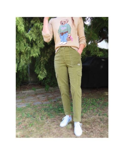 Aeronautica Militare Green Slim-Fit Trousers