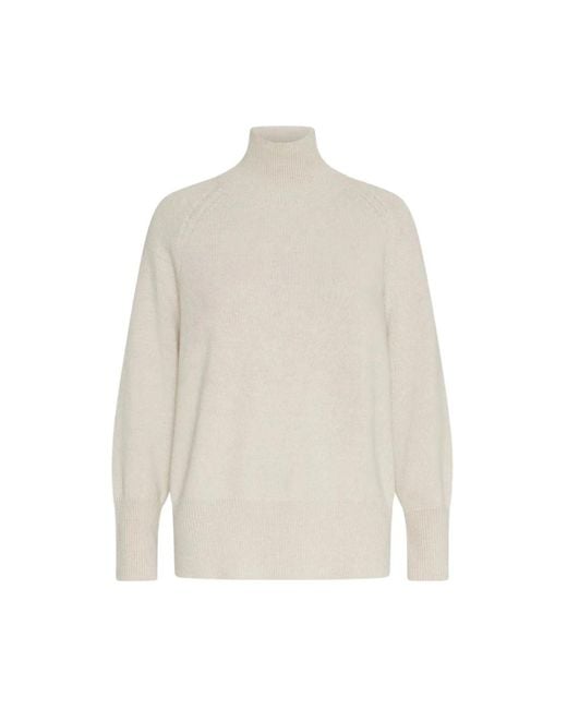 Marella White Rollkragenpullover