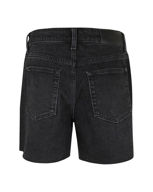 7 For All Mankind Black Denim Shorts