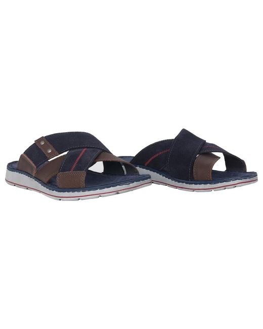 Rohde Schoenen ,Blauw ,Blauwe Slipper Voor De Zomer in het Blue voor heren
